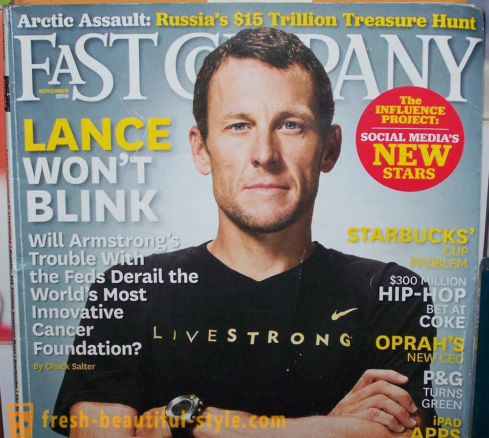 Lance Armstrong: biografija, karjeros dviratininkų, kovoja vėžio ir fotoknygos