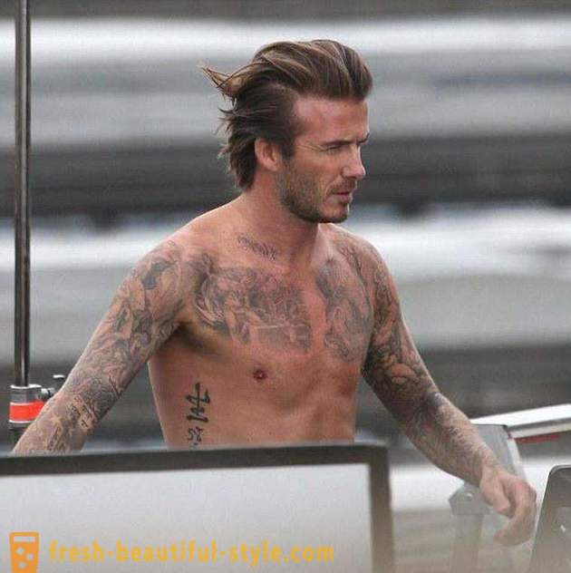 40 tatuiruotės Beckhamas: jų aiškinimas ir vieta ant kūno