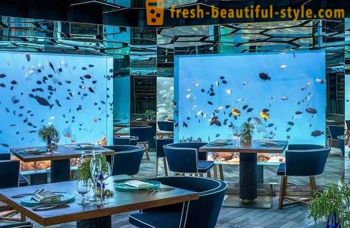 Prabangūs povandeninis restoranas Maldyvai