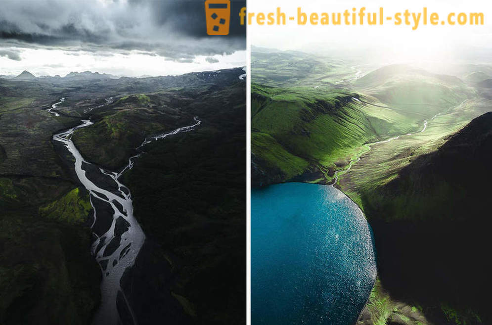 Islandija Aerial View