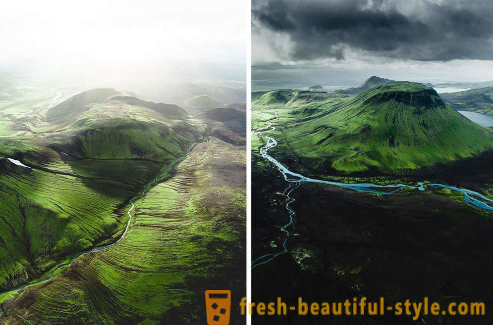 Islandija Aerial View