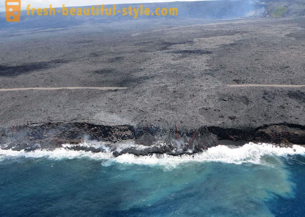 Ugnikalnių lavos srautai iš Kilauea Havajai