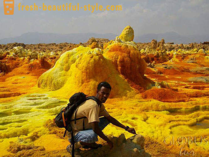 Dallol vulkanas Etiopijoje