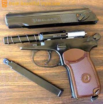 Makarovo pistoletas Pneumatiniai: Techniniai duomenys