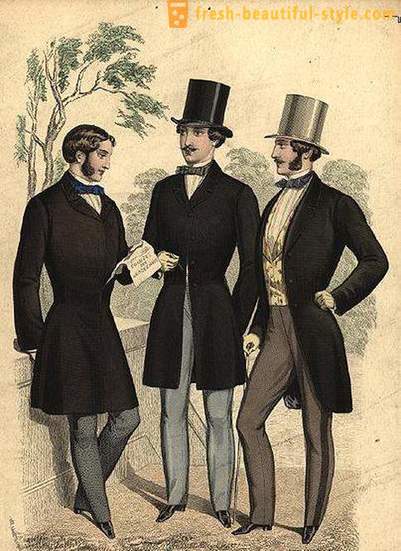 Vyrų mados iš 19-ojo amžiaus. tendencijos